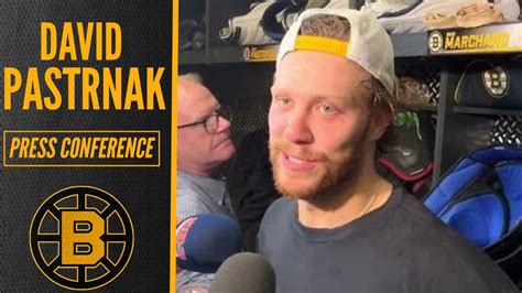 David Pastrnak Reacts To Bruins Ot Win Vs Wild Postgame Youtube