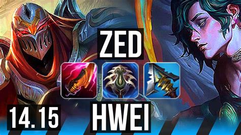 Zed Vs Hwei Mid Quadra Solo Kills Games Dominating Euw