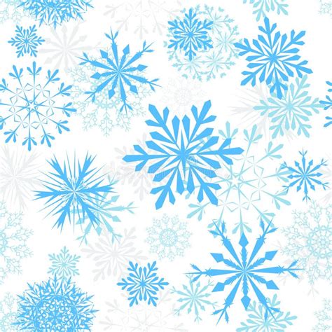 Snowflakes Seamless Pattern Stock Vector Illustration Of Yule