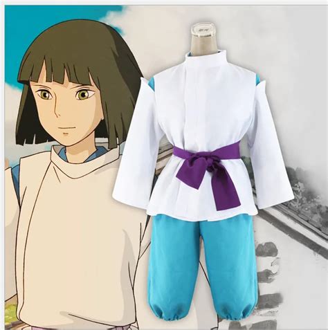 Miyazaki Hayao Spirited Away Chihiro Ogino Sen Red Uniform Cosplay