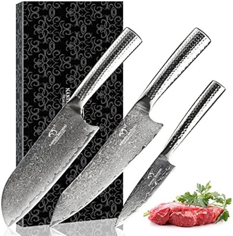 Amazon HOSHANHO Damascus Kitchen Knife Set 3 Piece Ultra Sharp 8