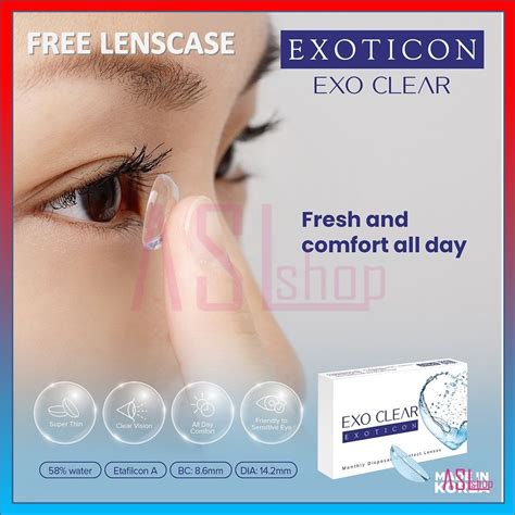 Jual SOFTLENS X2 EXO CLEAR BENING BY EXOTICON PEMAKAIAN BULANAN