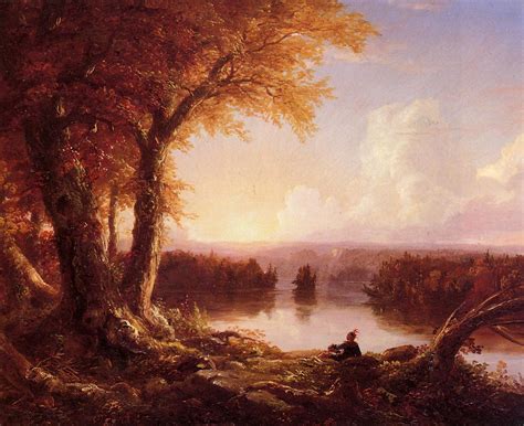 Indian At Sunset 1845 1847 Painting Thomas Cole Oil Paintings