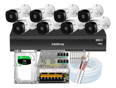 Kit Cftv 8 Câmeras Intelbras 1220b Full Hd 2mp Dvr 3116 2tb B2C SHOP