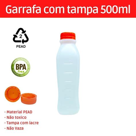 20 Garrafinhas Para Suco Caldo De Cana 500Ml Descartáveis no Shoptime