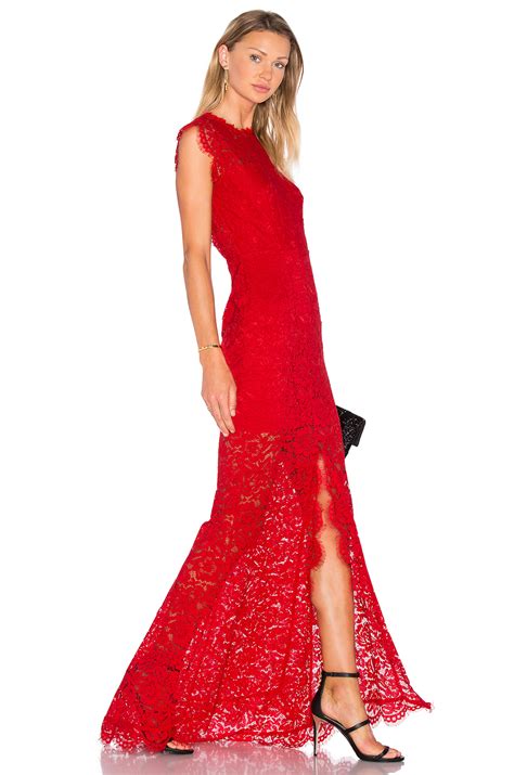 Rachel Zoe Estelle Cut Out Back Maxi Dress In Rouge Modesens