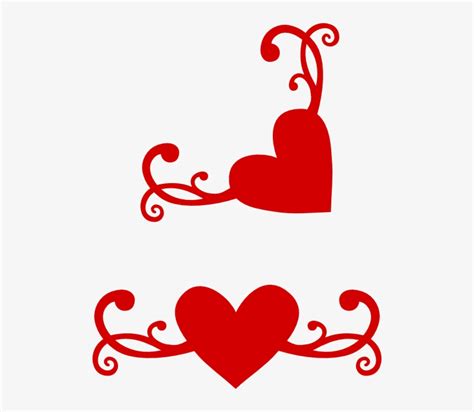 Another Flourish Heart With Matching Corner Free Svg Flourish Heart