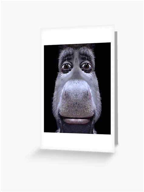 "Donkey casually looking down on you MEME" Greeting Card for Sale by TopTeeUK | Redbubble