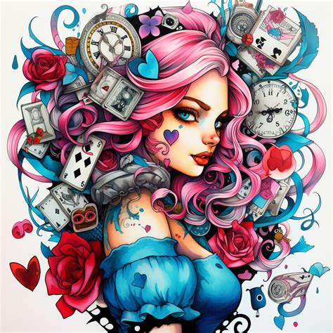 Alice in Wonderland Art,alice in Wonderland,wonderland Unique Art ...