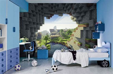 Minecraft Wall Murals Boys Minecraft Bedroom Minecraft Bedroom