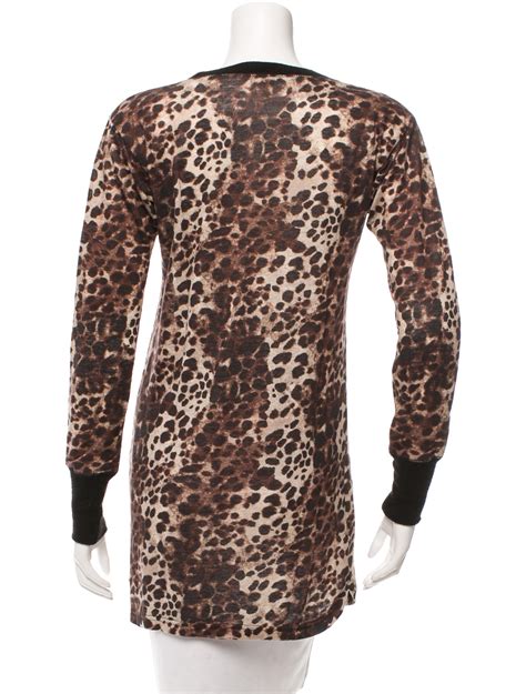 Étoile Isabel Marant Leopard Print Long Sleeve Top Clothing