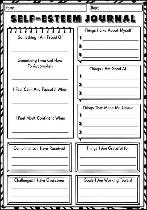 Self Esteem Worksheets Printable Free In 2024 Self Esteem Worksheets