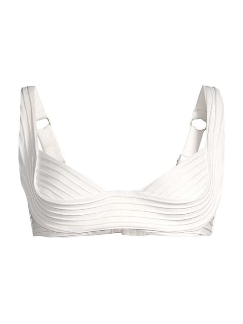 Buy Revel Rey Faye Textured Balconette Bikini Top Salt Pleat At