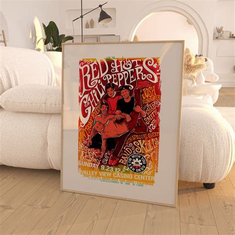 Red Hot Chili Peppers Retro Band Poster Room Decor Music Decor Music Gifts Red Hot Chili