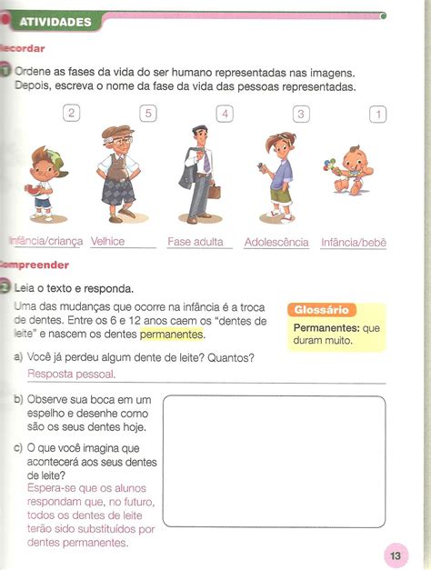 Fases Da Vida Humana Atividades 2 Ano