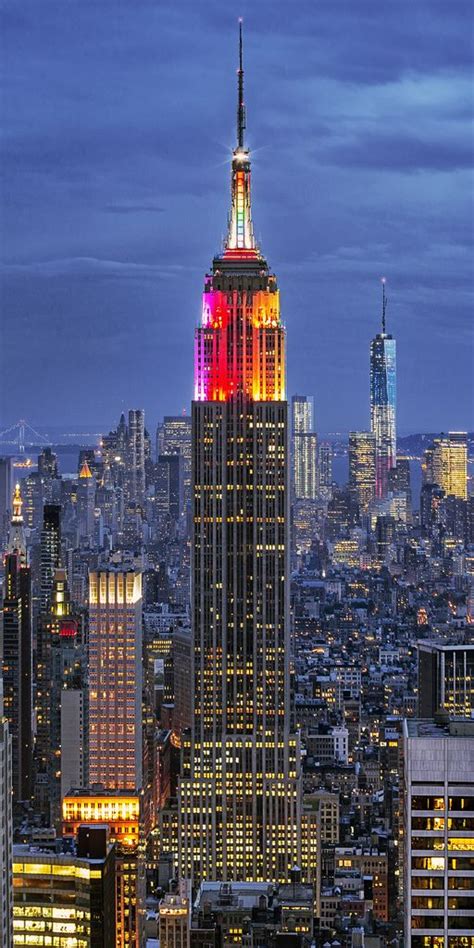 Empire State Building: Rainbow Colors | Empire state building, New york