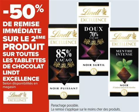 Promo Lindt Bon Plan Sur Toutes Les Tablettes De Chocolat Lindt Chez