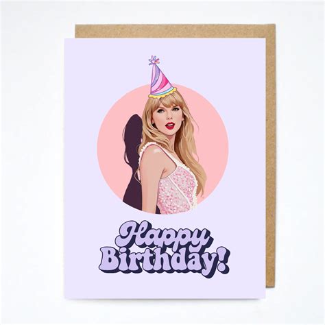 Taylor Swift Happy Birthday Card Taylor Swift Card Swiftie Birthday