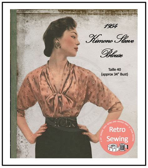 1950 S Pussy Bow Blouse PDF Print At Home French Sewing Etsy