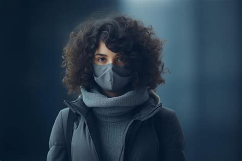 Premium Ai Image A Woman Wearing A Face Mask