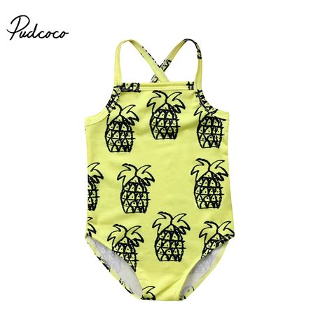 Fashion Swimwear Toddler Kid Baby Girl Strap Swimwear Pineapple Print ...