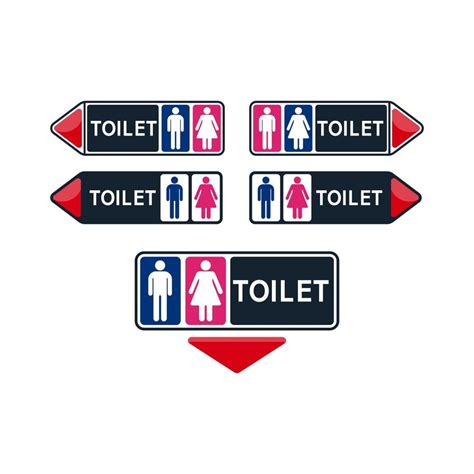 Toilet sign vector set of toilet signs 14383890 Vector Art at Vecteezy