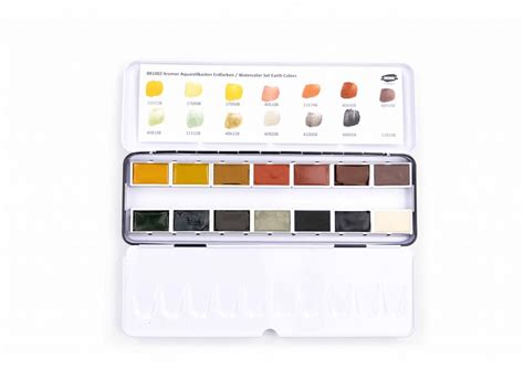 Kremer Watercolor Set Earth Colors Ready Made Colors Kremer Pigmente