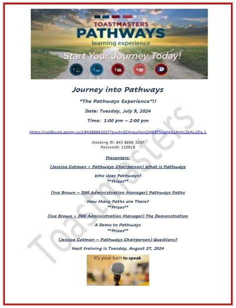 Journey Into Pathways Toastmasters District