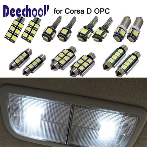 11pcs Car LED light bulbs for Opel Corsa D OPC Canbus Interior Lamp ...