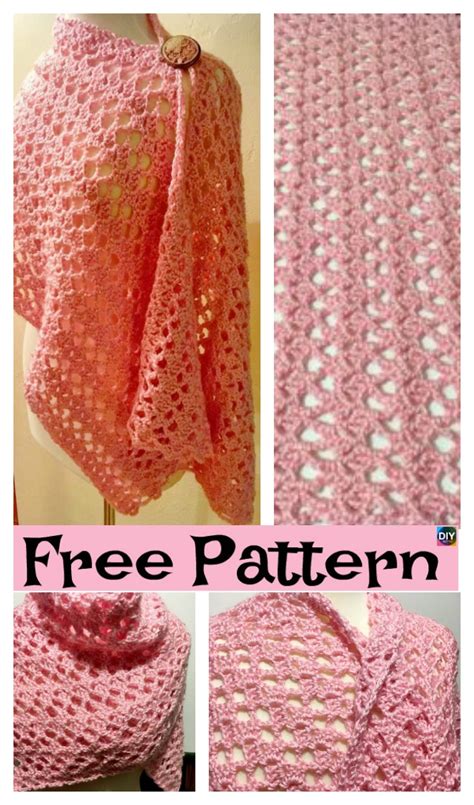 Victoria Crochet Lacy Shawl Free Patterns DIY 4 EVER