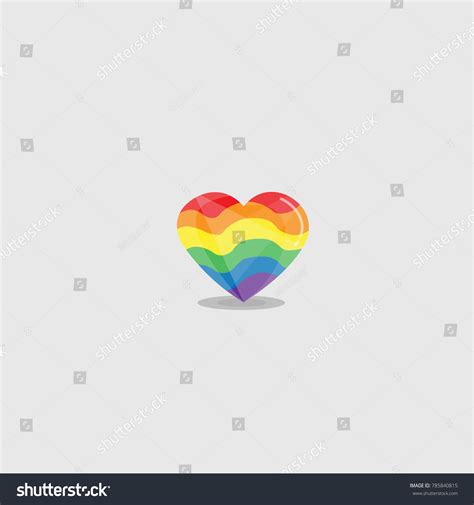Gay Pride Icon Heart Rainbow Symbol Stock Vector Royalty Free Shutterstock
