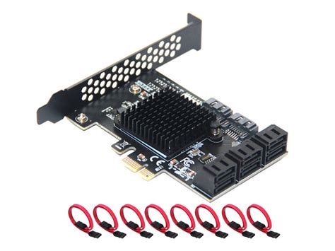 Pcie Sata Card 8 Port Riitop Pci E Express X1 Sata3 Expansion Control