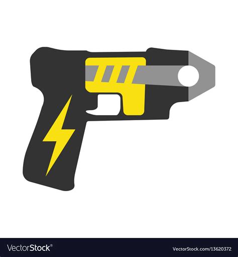 Police taser elements of the equipment Royalty Free Vector