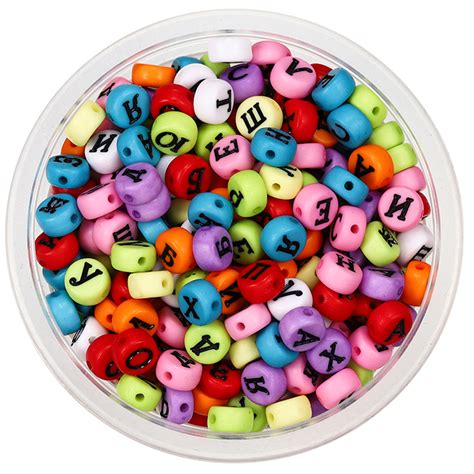 St Kunkka Pcs Mixed English Letter Acrylic Beads Flat Heart