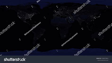 Earth Map Expanded Night View Earth Stock Illustration 1998075863 ...