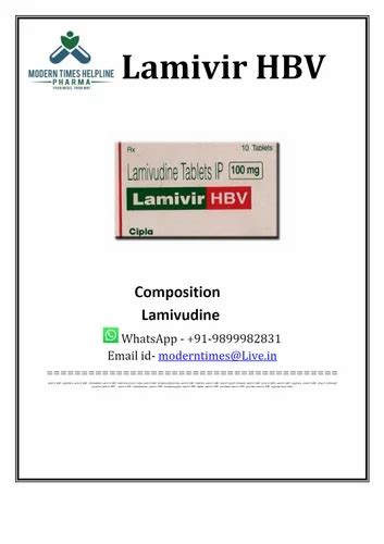 Lamivudine Lamivir Hbv Tablet 100Mg For Personal Clinics Hospitals At