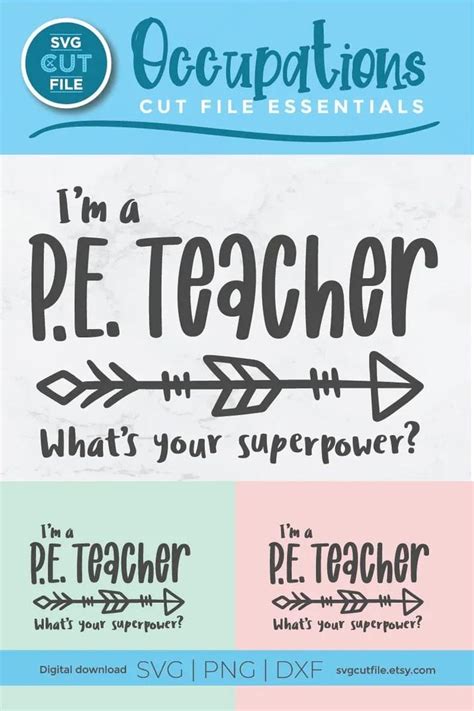 Pe Teacher Svg Whats Your Superpower Svg Super Power Physical