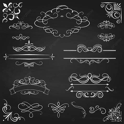 Vintage Borders Calligraphic Set Classic Menu Type Vector, Classic ...