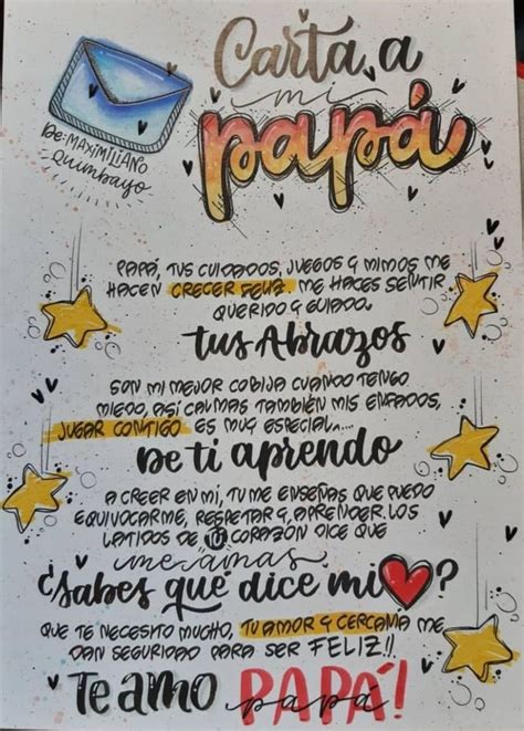 Pinterest Carta Para Mi Papa Mensajes Para Papa Carta Dia Del Padre