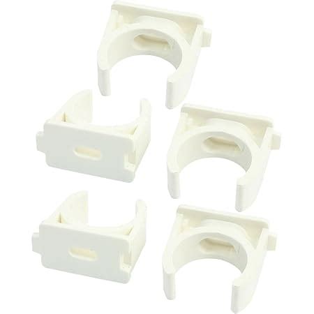 Uxcell PVC Water Pipe Clamps Clips 3 4 25mm TV Trays Tubing Hose