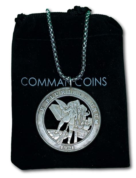 Cut Coin Hobo Coin Necklace Sexy Witch Naked Black Magic American