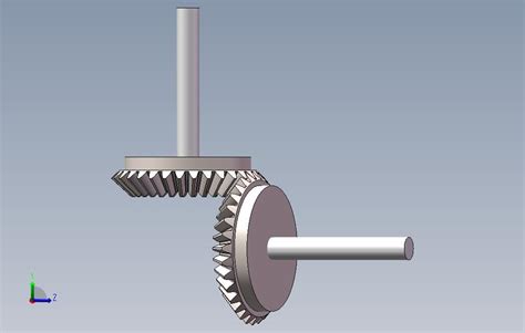 锥齿轮啮合传动solidworks 2014模型图纸免费下载 懒石网