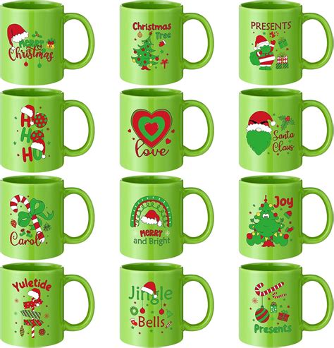 Amazon Suttmin Ceramic Christmas Coffee Mugs Set Of Lime Green