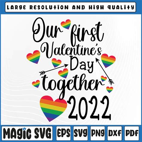 Our First Valentines Day Together 2023 Svg Gay Couple LGBTQ Inspire