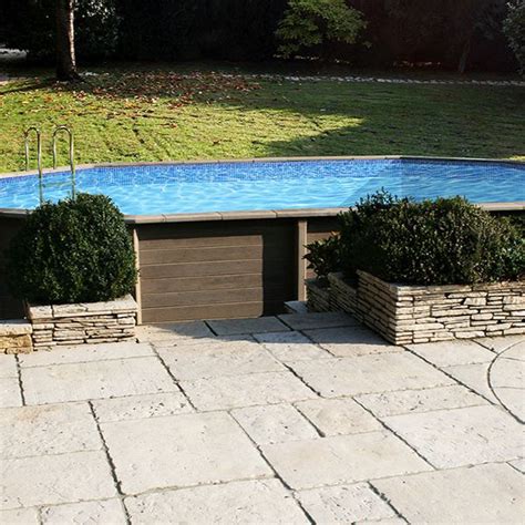 Piscine B Ton Aspect Bois En Kit D Cagonale Allong E Naturalis