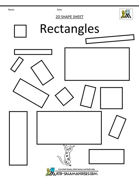 Rectangle Coloring Pages Getcoloringpages Com Sorting Shapes Free Worksheets Samples