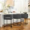 Lue Bona Jessica In Dark Gray Modern Counter Bar Stool Fabric