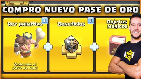 COMPRANDO El NUEVO PASE De ORO SKIN REY CLASH OF CLANS YouTube