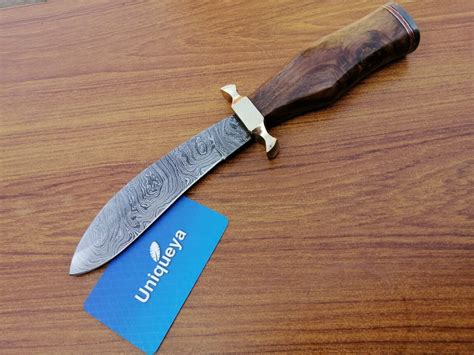 Cuchillo Kukri De Acero De Damasco Hecho A Mano A Medida Etsy