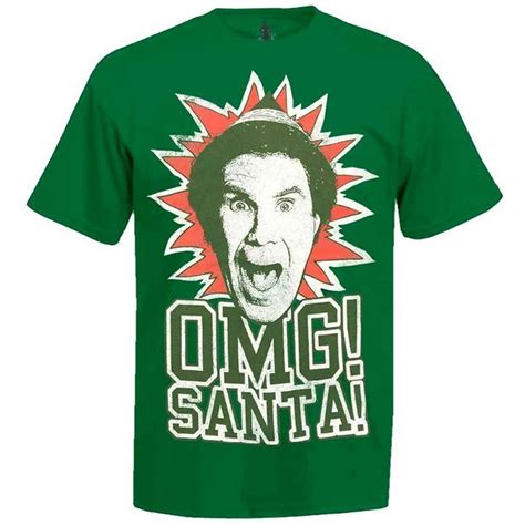 Elf Green Starburst Omg Santa T Shirt Retrofestive Ca